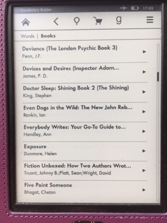 Kindle-list of books